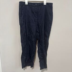 Express Women's Navy and Black Trousers Size 8